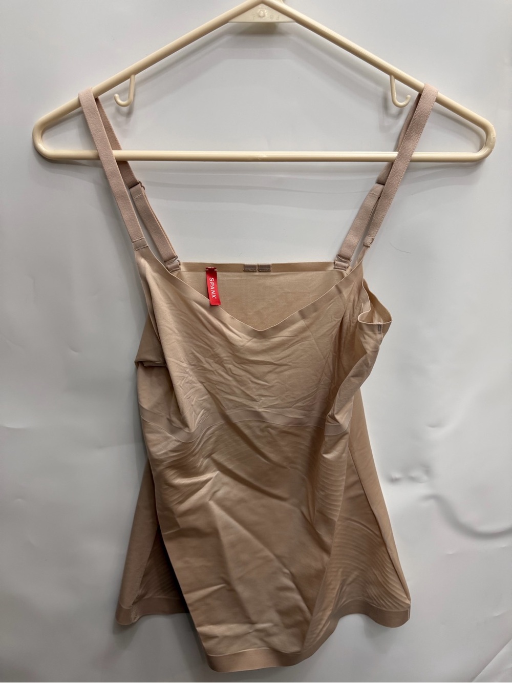 SPANX Nude Beige Shaping Tank with Red Logo Tag women’s size small